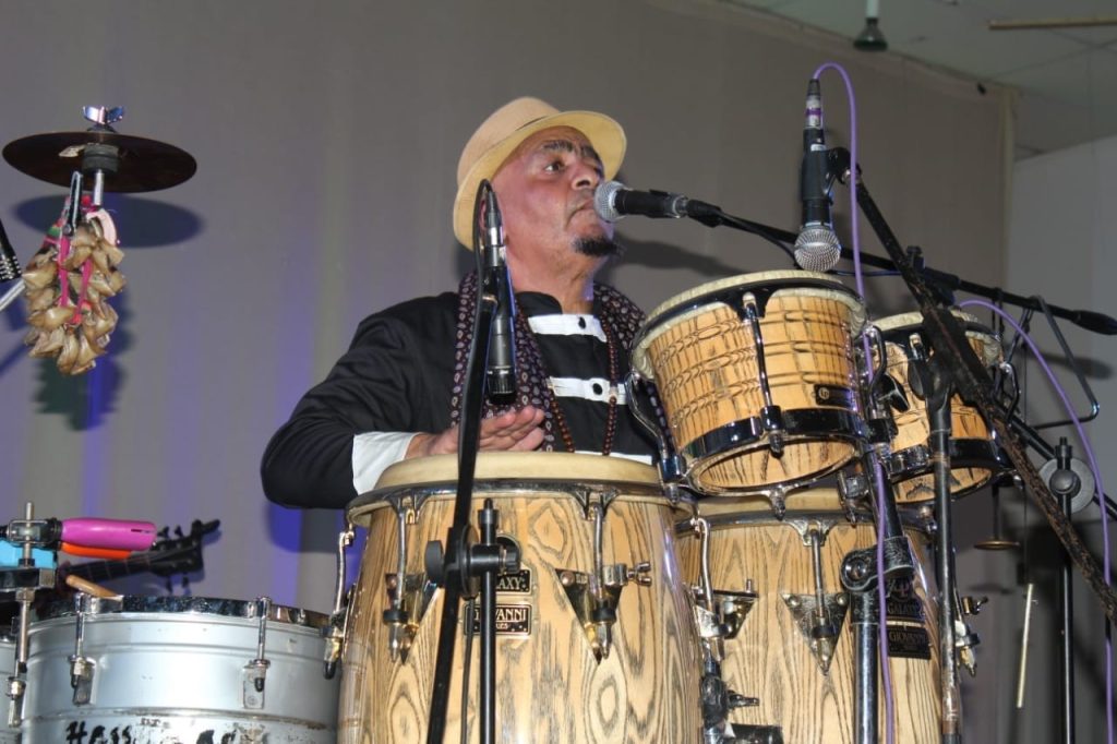 World-class percussionist John Hassan at African Waves Arts Festival_Plett ARTS Festival. Image by Tshisa Talent