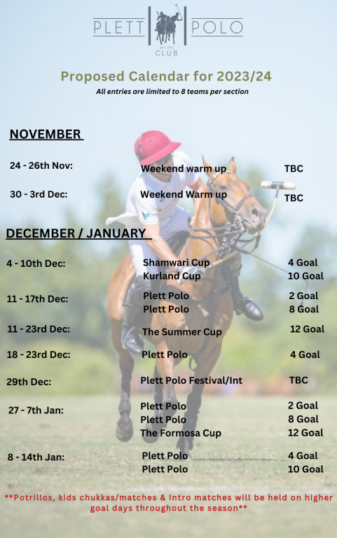 Plett Polo Program Nov-Dec 2023